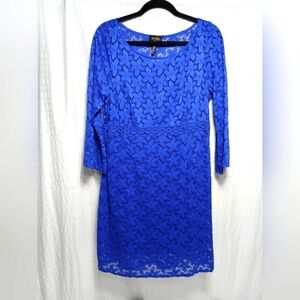 Landry By Shelli Seagal Elegant Soft Lace Lined Midi Dress. Size 12